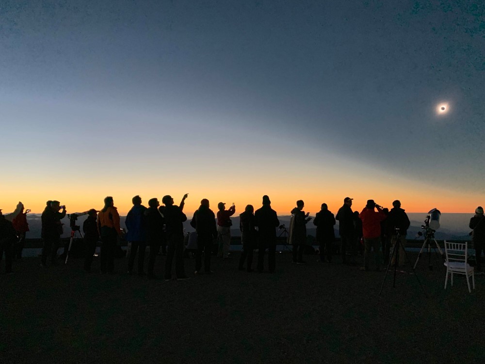 A total solar eclipse was visible from Cerro Pachón on July 2, 2019. 
